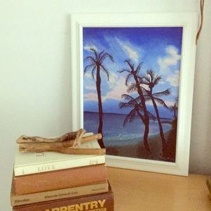 Ocean Palms Beach Authentic Painting